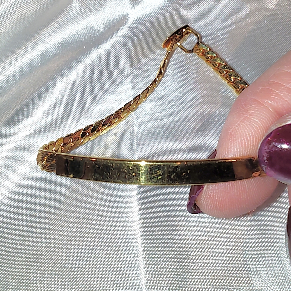 Vintage Avon Gold Bracelet for Women Fold Over Clasp (Marked)